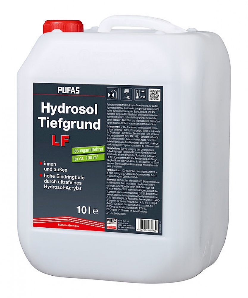 Pufas Hydrosol Tiefengrund LF, 2,5 Liter
